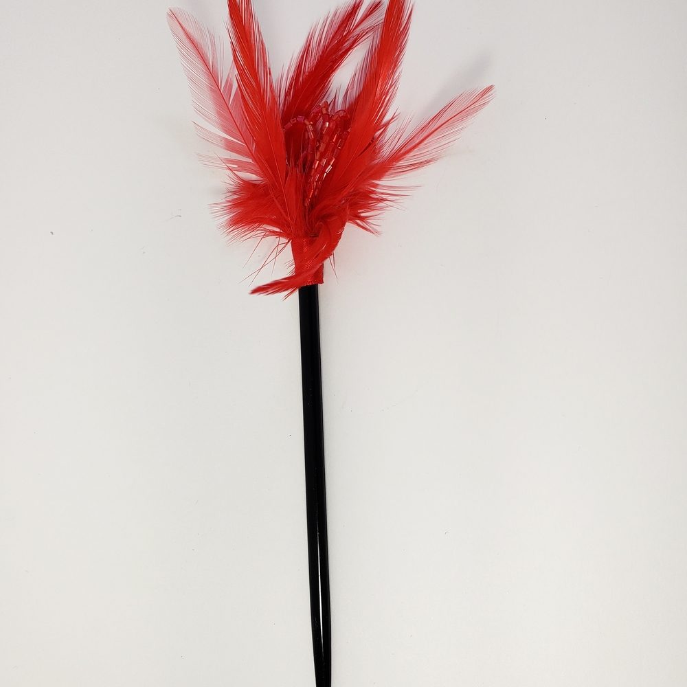 Beaded Feather Hair Accessory